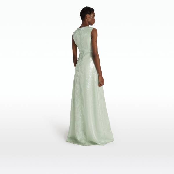 STATEMENT A-LINE GOWN WITH BUST CUT OUT