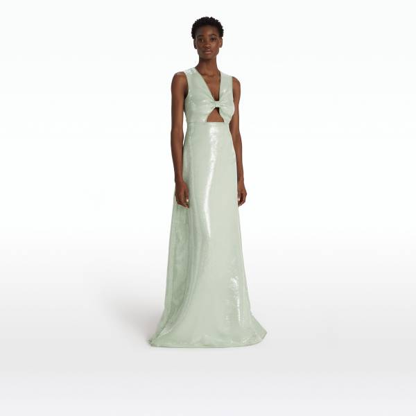 STATEMENT A-LINE GOWN WITH BUST CUT OUT