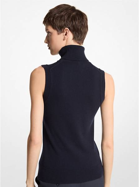 Cashmere Sleeveless Turtleneck