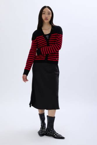 STRIPED WOOLEN CARDIGAN