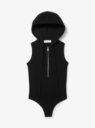 Cashmere Sleeveless Hooded Bodysuit