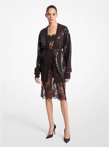 Sequined Cashmere Cardigan