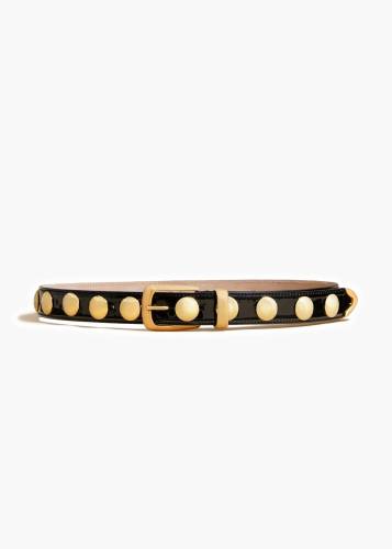 BENNY BELT WITH STUDS - GOLD BUCKLE