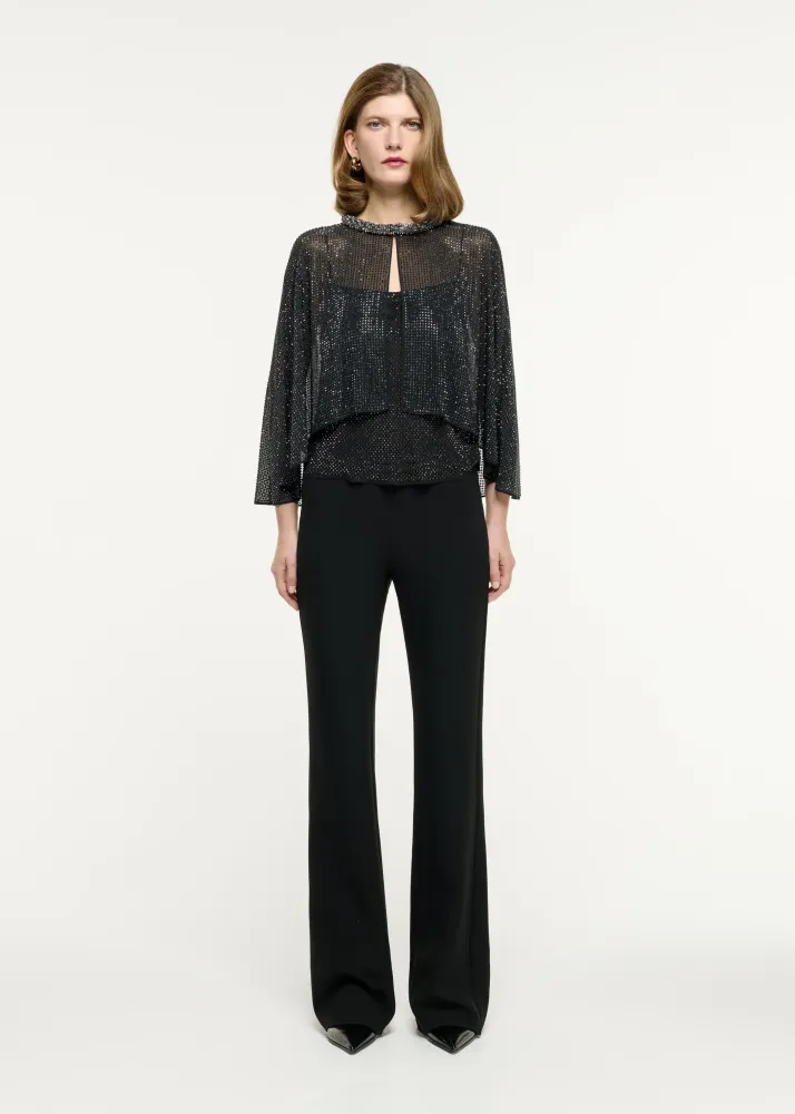 FLARED HEAVY CADY TROUSER