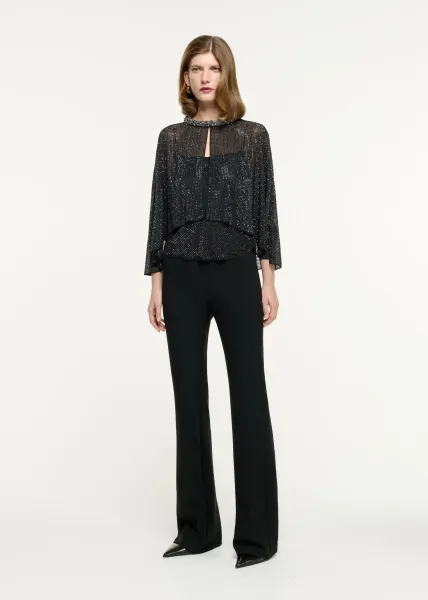 FLARED HEAVY CADY TROUSER