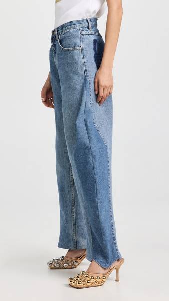 UPCYCLED JEANS W SIDE INSERTS