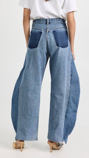 UPCYCLED JEANS W SIDE INSERTS