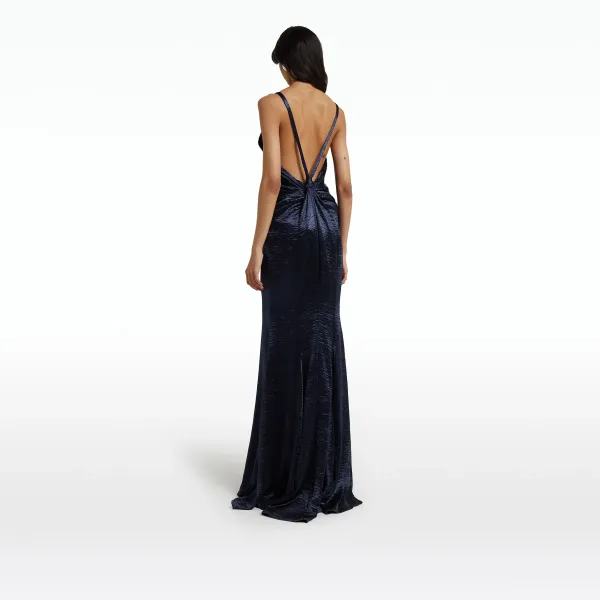 Asli Maritime Long Dress