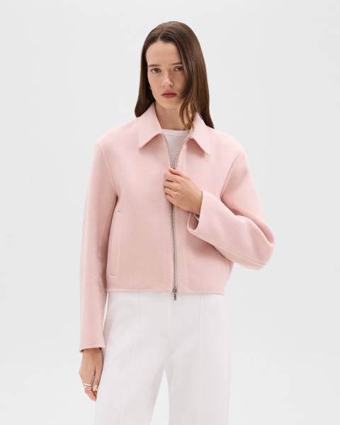 Blouson Jacket in Double-Face Wool-Cashmere