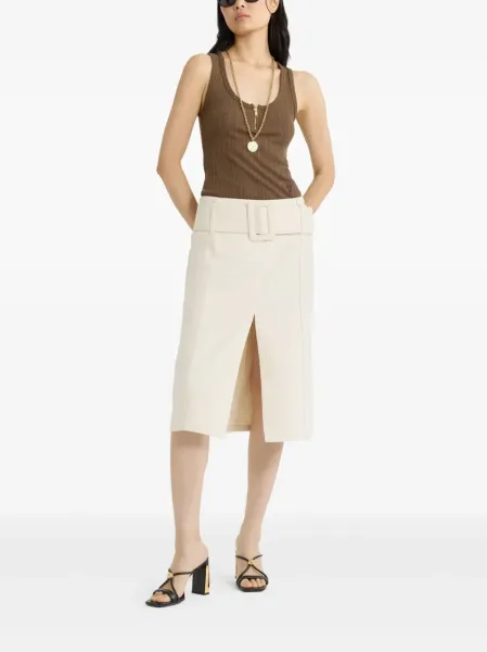 BELTED MIDI SKIRT