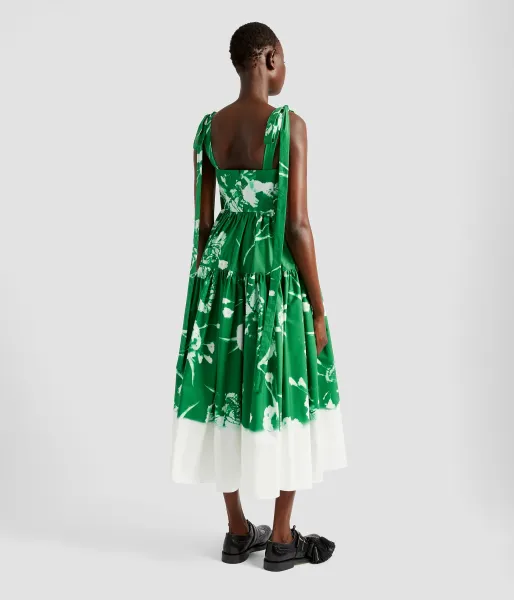 STRAPPY FIT AND FLARE MIDI DRESS