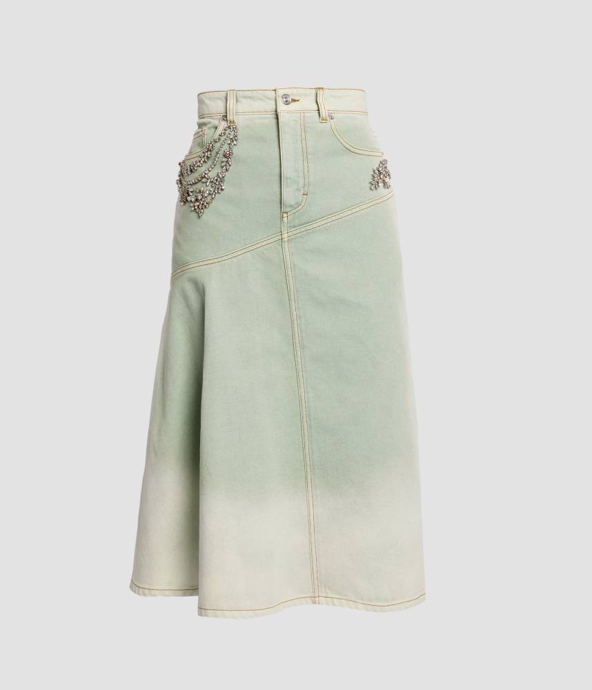 DRAPED MIDI SKIRT