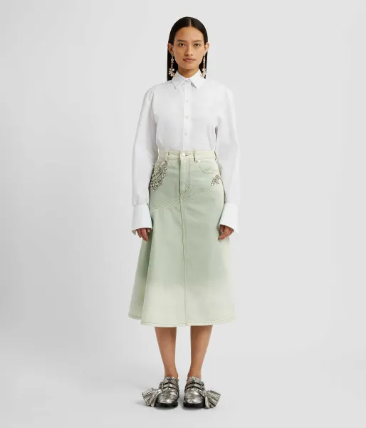 DRAPED MIDI SKIRT