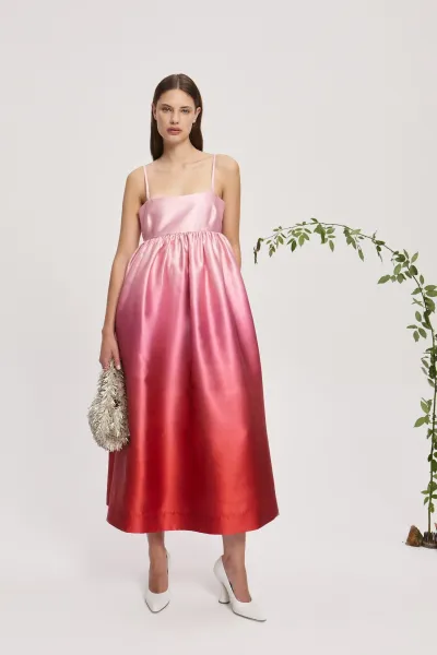 INEZ OMBRE MIDI DRESS