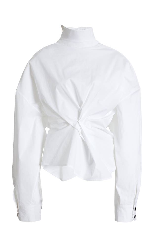 ASYMMETRIC COLLAR SHIRT
