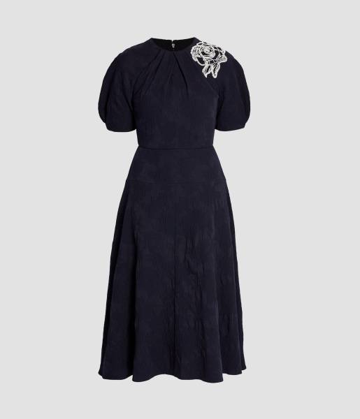 SHORT SLEEVE MIDI DRESS