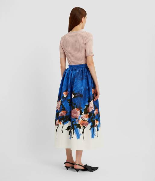 GATHERED MIDI SKIRT