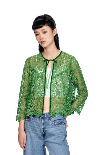 JACKET BED ROSE CROCHET LACE