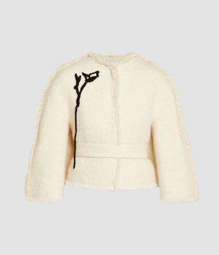 COCOON CROPPED BELTED JACKET