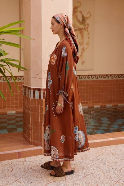 LAURENCE TIE FRONT SHIRTDRESS