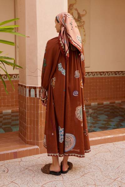 LAURENCE TIE FRONT SHIRTDRESS