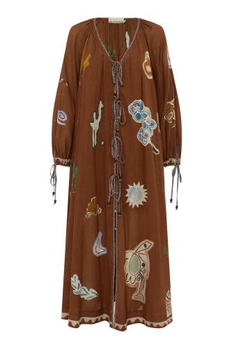 LAURENCE TIE FRONT SHIRTDRESS