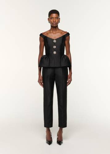 TAFFETA STRAIGHT LEG DAY TO EVENING TROUSERS