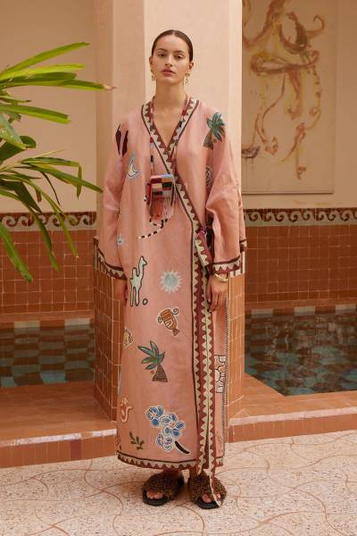 LAURENCE WRAP MIDI DRESS