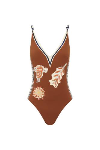 SOLEIL D'AMOUR V NECK ONE PIECE