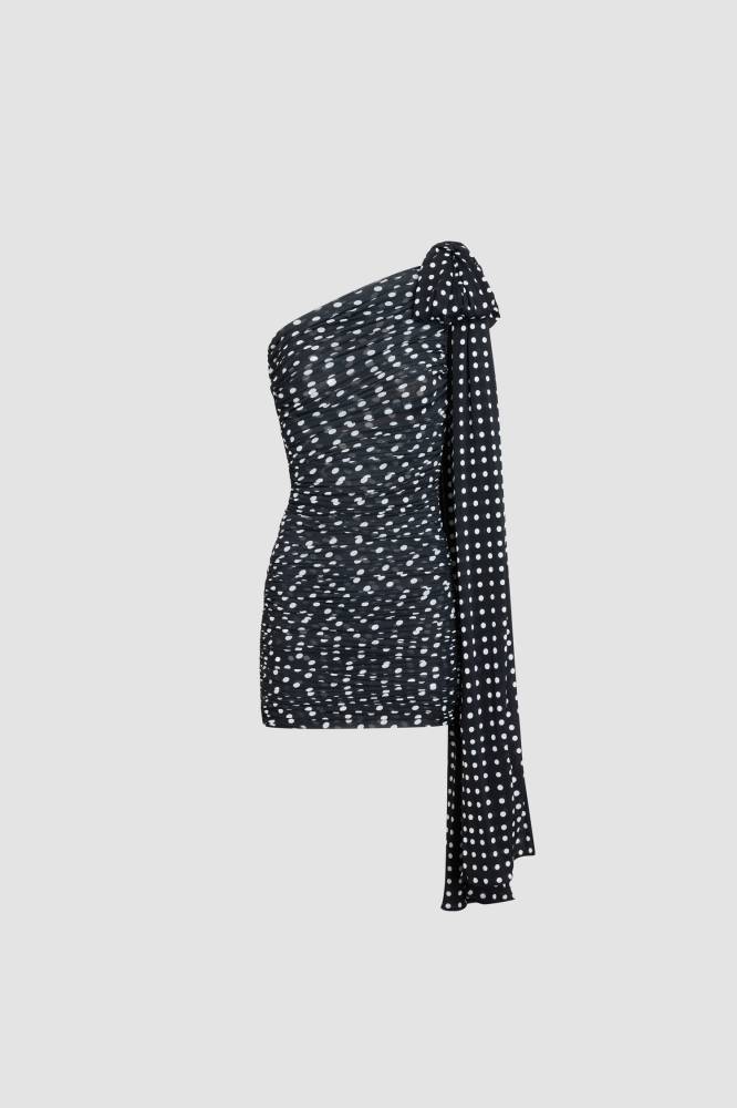 ONE SHOULDER DRAPPED DRESS