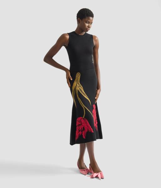 SLEEVELESS MIDI DRESS