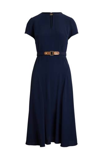 Belted Georgette Dress