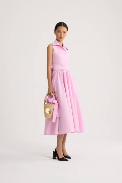 DRAPED MIDI DRESS