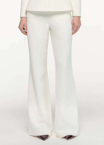 STRAIGHT LEG CREPE TROUSERS