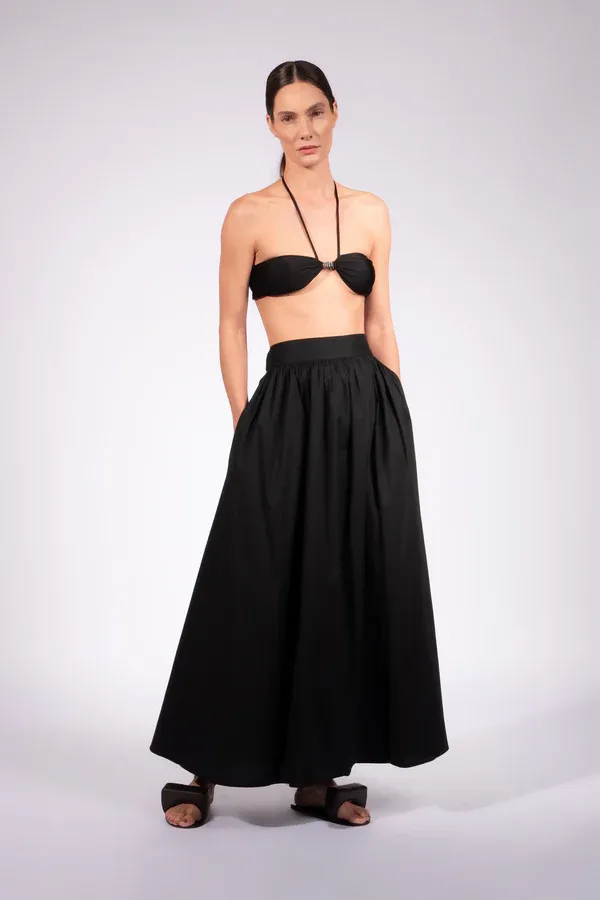 SOLID MAXI SKIRT
