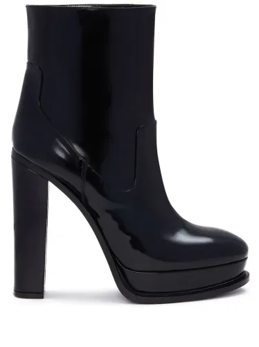 120mm leather ankle boots