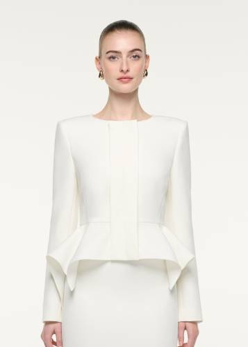 PEPLUM CREPE JACKET