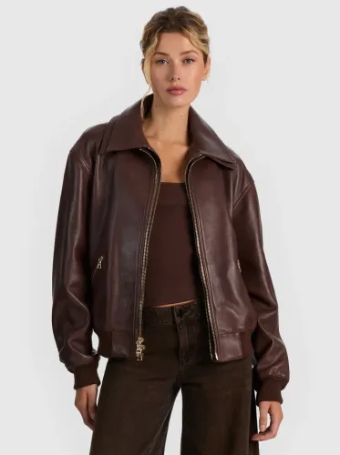 RELAXED LEATHER BOMBER