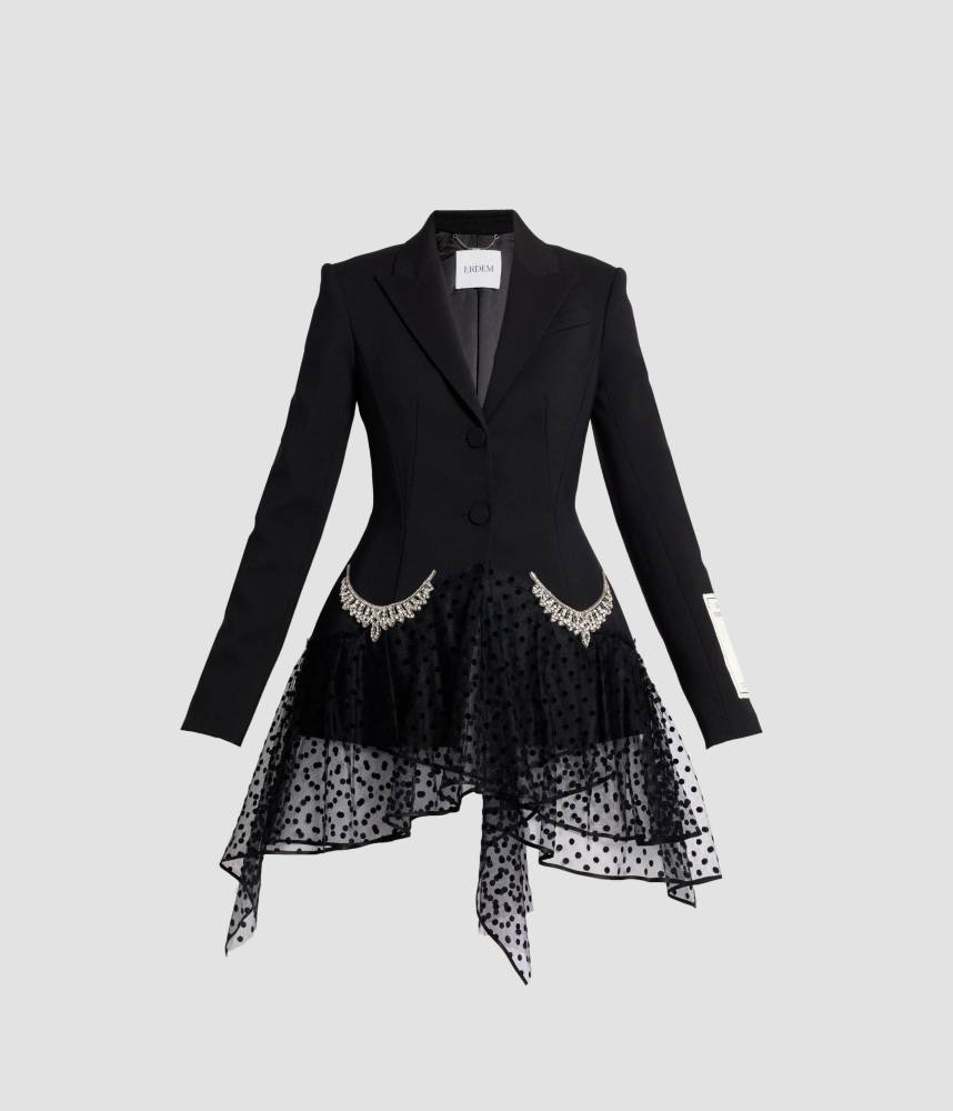 Grain De Poudre Single Breasted Fitted Blazer