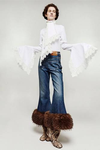 VICTORIAN STYLE HIGH COLLAR TOP W/JABOT