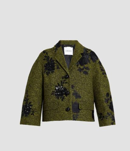 SPECKLED WOOL CROPPED JACKET